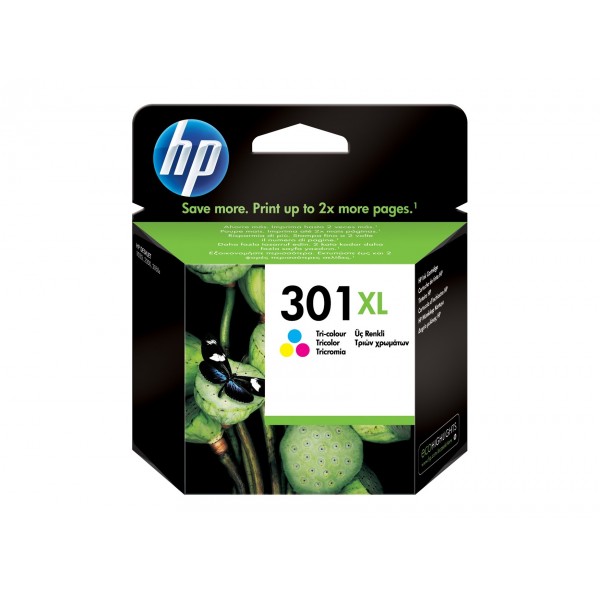 Original HP 301CXL (CH564EE) tinta color alta capacidad