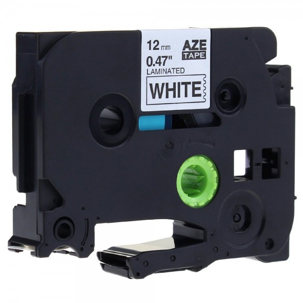 Cinta compatible con Brother TZe-241 ROTULADORA LAMINADA  Blanco Negro 8m,18mm