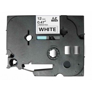Cinta compatible con Brother TZe231E ROTULADORA LAMINADA  Blanco Negro 8m, 12mm