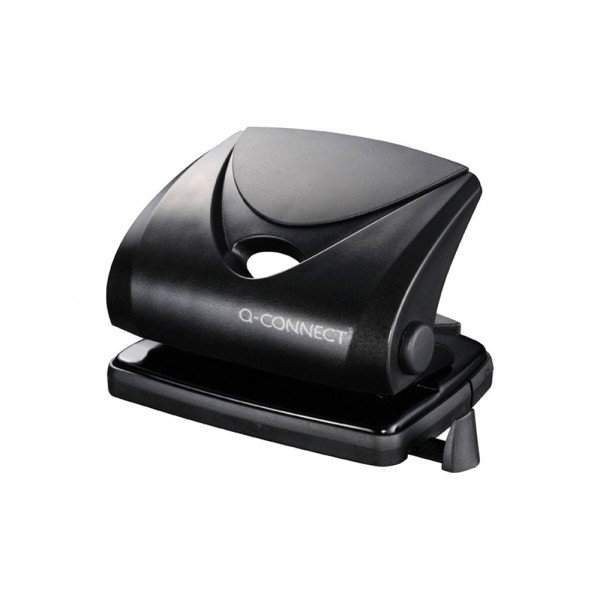 Taladro Q-Connect perfora 20 hojas, negro, 2 taladros