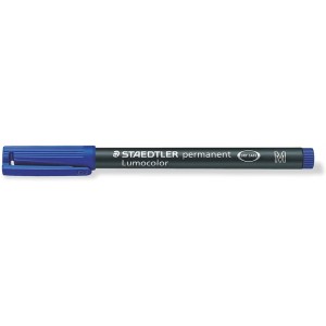 Rotulador Staedtler permanente punta media M azul, ancho de trazo 1mm, ref 317-3