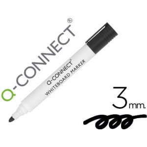 Rotulador Q-Connect pizarra blanca punta cónica 3mm negro