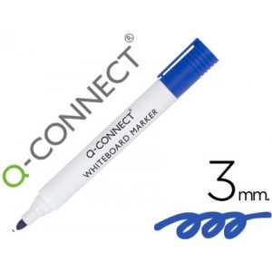 Rotulador Q-Connect pizarra blanca punta cónica 3mm azul