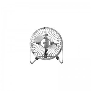 Ventilador de sobremesa EDM Mini Cromado 15W aspas 10cm 