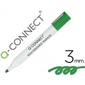 Rotulador Q-Connect pizarra blanca punta cónica 3mm verde