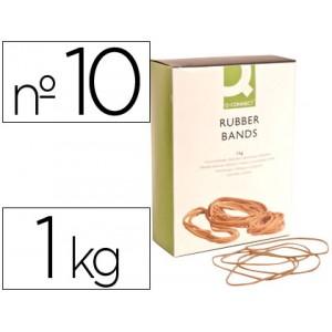 Gomas elásticas Q-Connect 10cm, 2mm ancho, pack 1kg