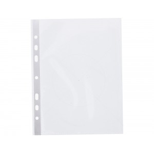 Funda Q-connect PP multitaladro (6T) 100 micras, cristal, tamaño A5, caja 100 uds 2