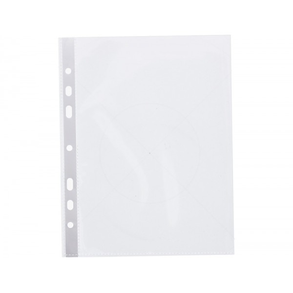 Funda Q-connect PP multitaladro (6T) 100 micras, cristal, tamaño A5, caja 100 uds