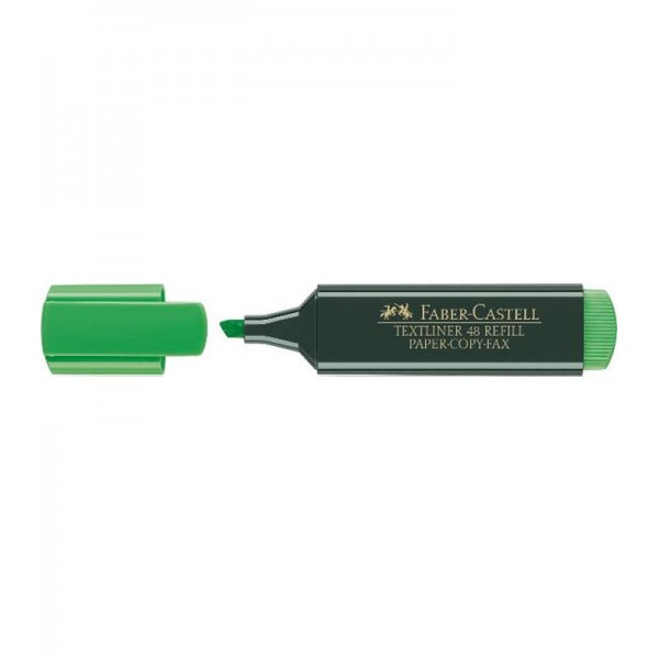 Marcador Faber-Castell Textliner 48 fluorescente verde, ref. 154863