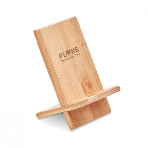 Soporte para teléfono de bambú PERSONALIZABLE - BAJO PEDIDO