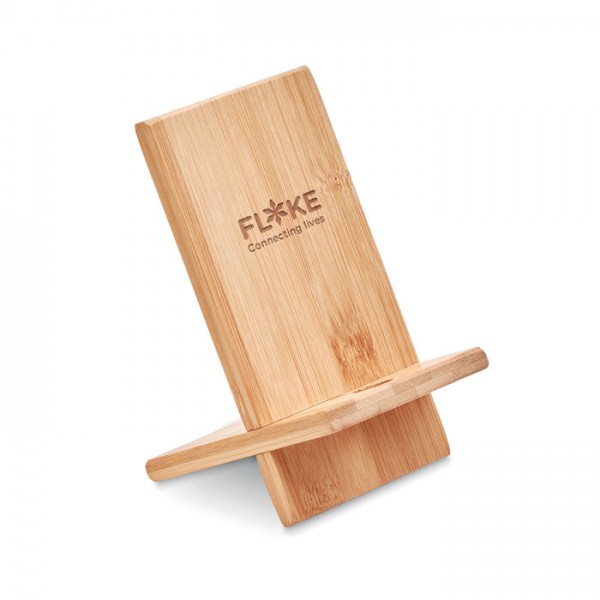 Soporte para teléfono de bambú PERSONALIZABLE - BAJO PEDIDO