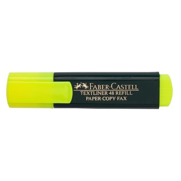 Marcador Faber-Castell Textliner 48 fluorescente amarillo, ref. 154807