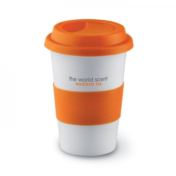 Taza cerámica con tapa silicona 400ml PERSONALIZABLE - BAJO PEDIDO