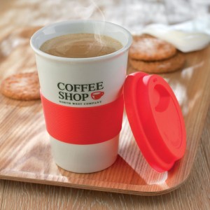 Taza cerámica con tapa silicona 400ml PERSONALIZABLE - BAJO PEDIDO