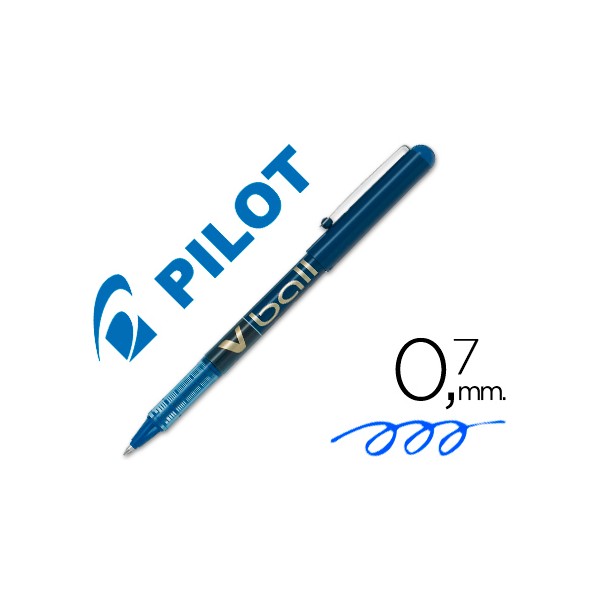 Bolígrafo Pilot V7 Hi-Tecpoint AZUL, punta de aguja con bola de carburo, tinta líquida soluble al agua, diámetro de bola 0.7mm, 