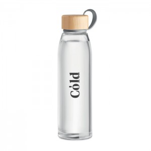 Botella agua reutilizable cristal con tapa de bambú 500ml PERSONALIZABLE - BAJO PEDIDO 2