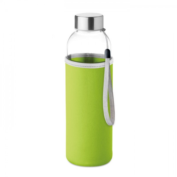 Botella agua reutilizable cristal con tapa de acero inox 500ml PERSONALIZABLE - BAJO PEDIDO