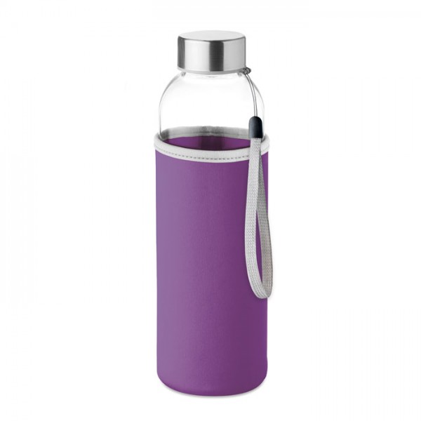 Botella agua reutilizable cristal con tapa de acero inox 500ml PERSONALIZABLE - BAJO PEDIDO