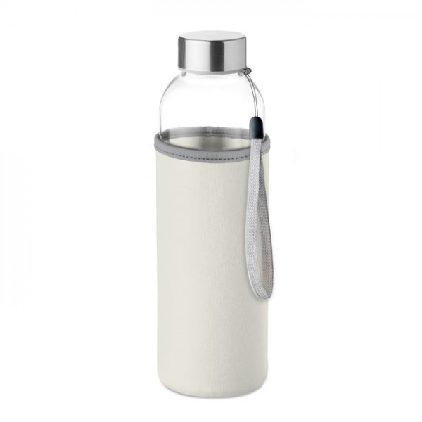 Botella agua reutilizable cristal con tapa de acero inox 500ml PERSONALIZABLE - BAJO PEDIDO