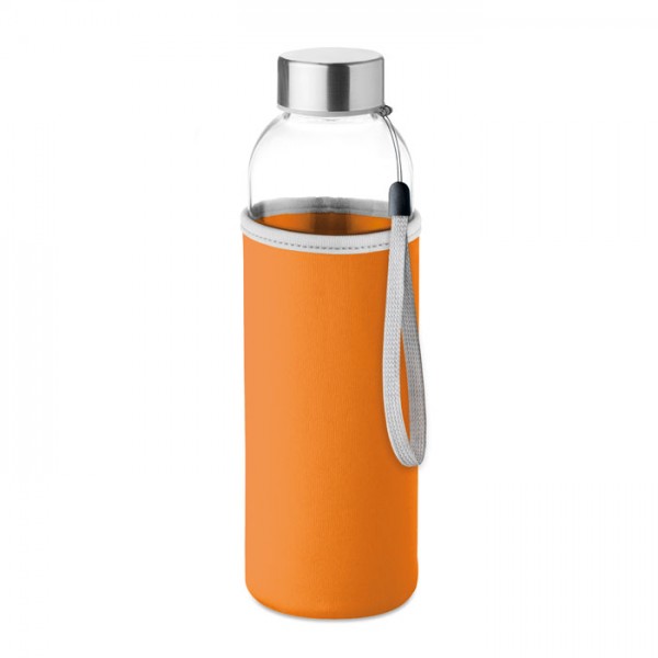 Botella agua reutilizable cristal con tapa de acero inox 500ml PERSONALIZABLE - BAJO PEDIDO