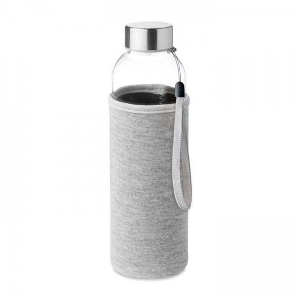 Botella agua reutilizable cristal con tapa de acero inox 500ml PERSONALIZABLE - BAJO PEDIDO