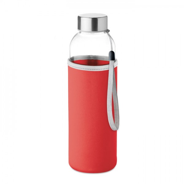 Botella agua reutilizable cristal con tapa de acero inox 500ml PERSONALIZABLE - BAJO PEDIDO