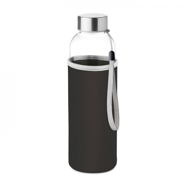 Botella agua reutilizable cristal con tapa de acero inox 500ml PERSONALIZABLE - BAJO PEDIDO