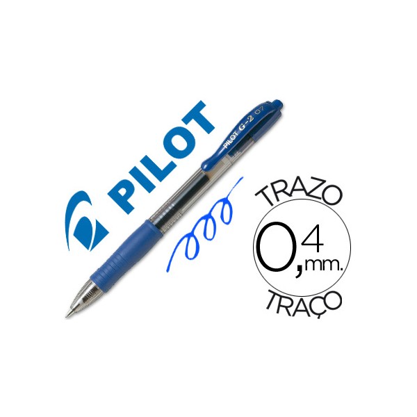 Bolígrafo Pilot Gel BL-G2-7 azul, diámetro de bola 0.7mm, trazo 0.4mm