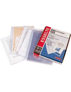 Funda Esselte PP folio estandar multitaladro (16T), piel de naranja, 80 micras, caja 100uds 2