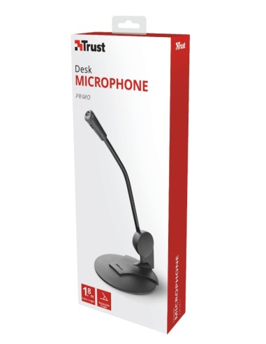 Micrófono de escritorio de alta sensibilidad con pedestal Trust Primo