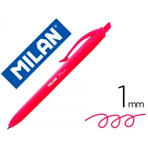 Bolígrafo Milan P1 Touch ROJO retráctil, ancho de trazo 1mm