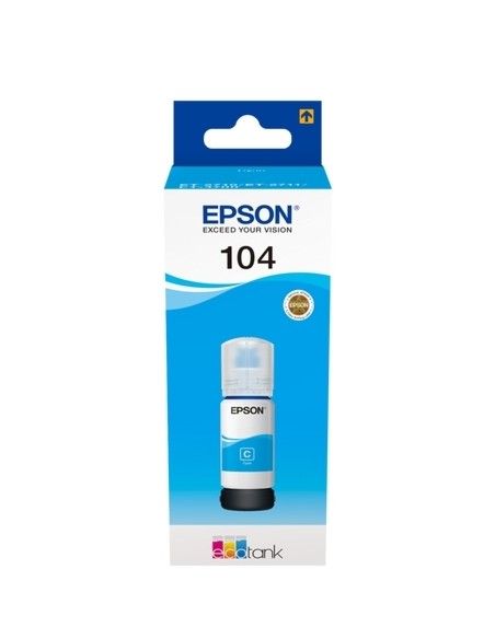 Original Epson 104C Bote de tinta cian T00P240 Ecotank