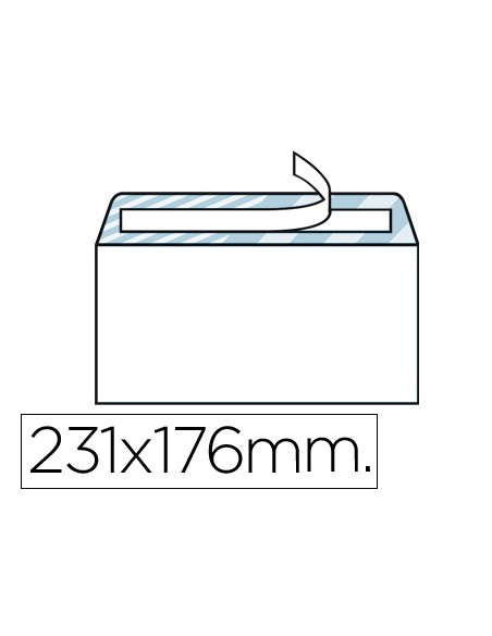 Sobre 176x231mm blanco autodex caja 500 uds