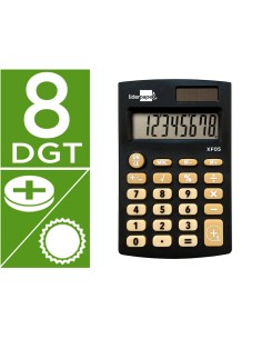 Calculadora de bolsillo Liderpapel XF-05, 8 digitos, alimentación dual: solar y pilas