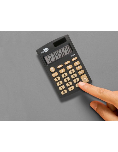 Calculadora de bolsillo Liderpapel XF-05, 8 digitos, alimentación dual: solar y pilas