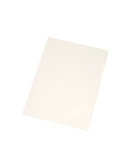 Dossier Q-Connect plástico con uñero, A4, 120 micras, transparente, pack de 10 unidades