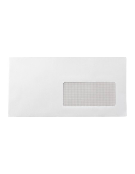 Sobre 115x225mm con ventana derecha blanco autodex (solapa recta) caja 500 uds