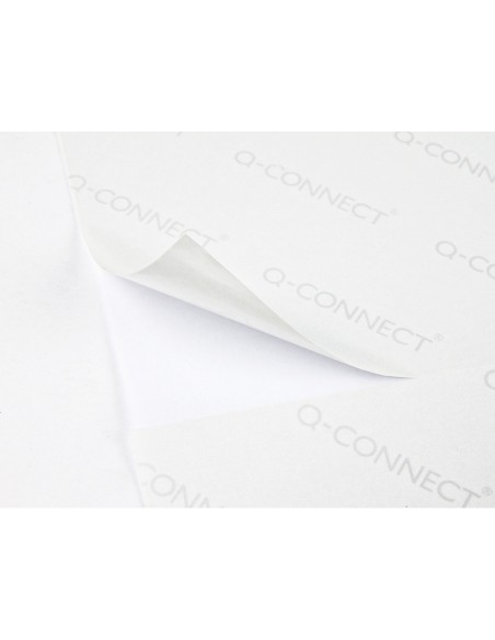Etiquetas Q-Connect 16 por hoja 100 hojas blancas, cantos rectos