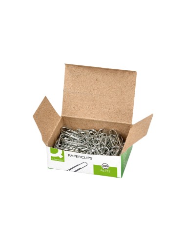 Clips Q-Connect labiado Nº 4 50mm zinc punta redonda 100 uds