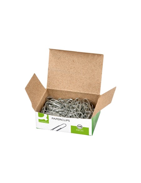 Clips Q-Connect labiado Nº 4 50mm zinc punta redonda 100 uds