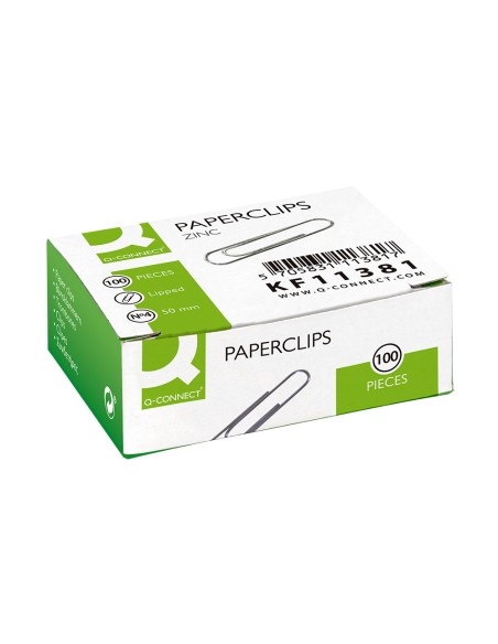 Clips Q-Connect labiado Nº 4 50mm zinc punta redonda 100 uds