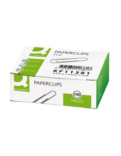 Clips Q-Connect labiado Nº 4 50mm zinc punta redonda 100 uds 2
