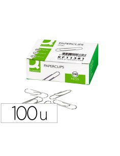 Clips Q-Connect labiado Nº 4 50mm zinc punta redonda 100 uds