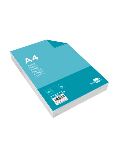 Papel Liderpapel A4 multifunción 100 hojas 80g/m2