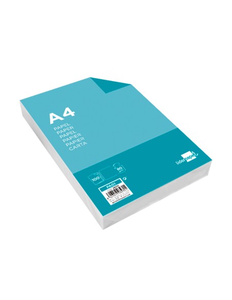 Papel Liderpapel A4 multifunción 100 hojas 80g/m2
