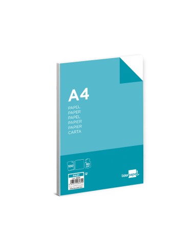Papel Liderpapel A4 multifunción 100 hojas 80g/m2