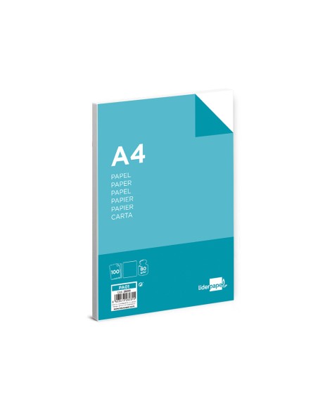 Papel Liderpapel A4 multifunción 100 hojas 80g/m2