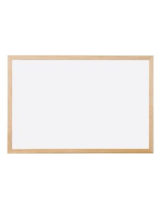 Pizarra Q-Connect blanca melaminada 60x40cm, marco de madera 2