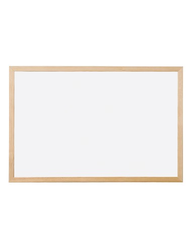 Pizarra Q-Connect blanca melaminada 60x40cm, marco de madera
