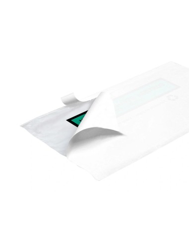 Sobre portadocumentos Q-Connect 240x135mm autoadhesivo transparente 100% papel pack 100uds